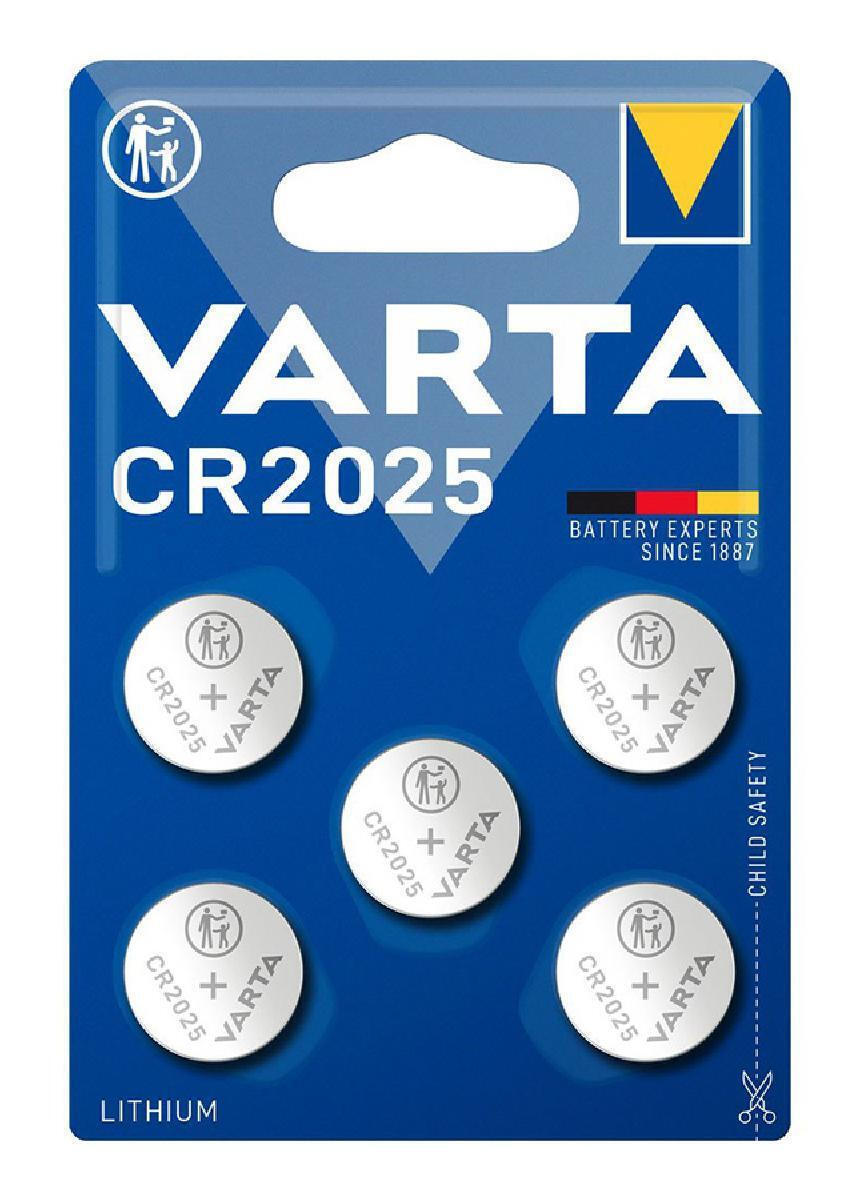 Varta Μπαταρίες Λιθίου Ρολογιών CR2025 3V 5τμχ
