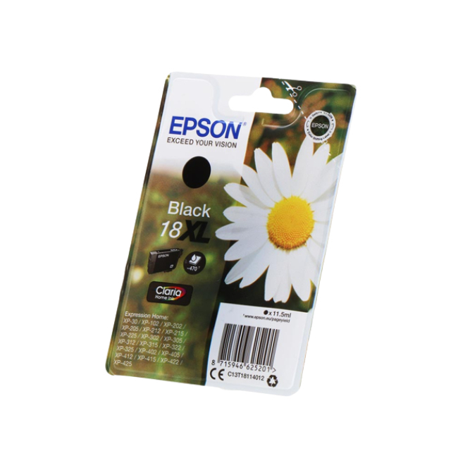 Epson 18XL Γνήσιο Μελάνι Εκτυπωτή InkJet Μαύρο (C13T18114012 C13T18114010) - Image 2