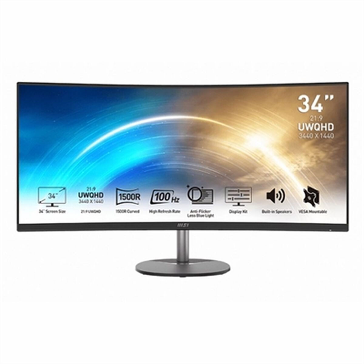 MSI MP341CQ 34" Ultrawide VA Curved QHD 3440x1440