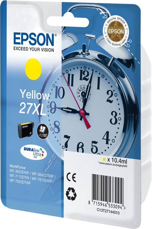 Epson 27XL Γνήσιο Μελάνι Εκτυπωτή InkJet Κίτρινο (C13T27144010 C13T27144012) - Image 2