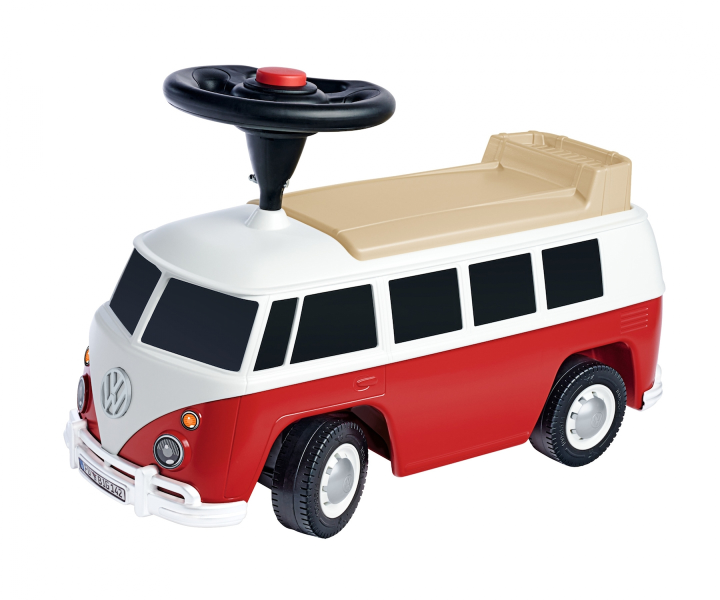 Big VW T1 Περπατούρα Αυτοκινητάκι Ride On για 3+ Μηνών Κόκκινη