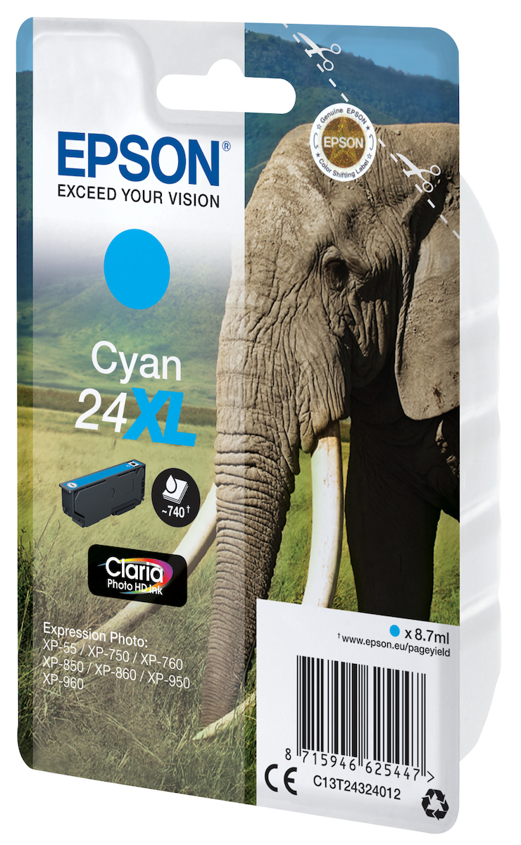 Epson 24XL Γνήσιο Μελάνι Εκτυπωτή InkJet Κυανό (C13T24324010 C13T24324012) - Image 3