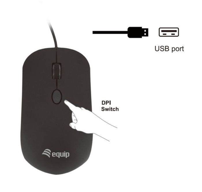 Equip Comfort Ενσύρματο Μαύρο - Image 3