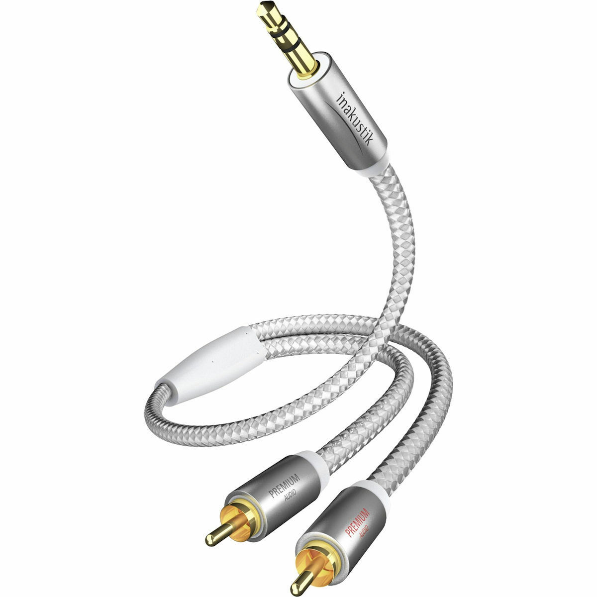 Inakustik Καλώδιο 3.5mm male - RCA male Λευκό 5m (00410005)