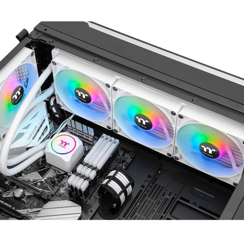 Thermaltake TH420 ARGB Sync Υδρόψυξη Επεξεργαστή Τριπλού Ανεμιστήρα 140mm για Socket AM4/AM5/1700/1200/115x Λευκή - Image 4