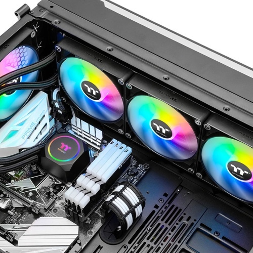 Thermaltake TH420 ARGB Sync Υδρόψυξη Επεξεργαστή Τριπλού Ανεμιστήρα 140mm για Socket AM4/AM5/1700/1200/115x - Image 4