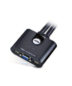 Alternative view of Aten 2-Port USB VGA Cable KVM Switch with Remote Port Selector