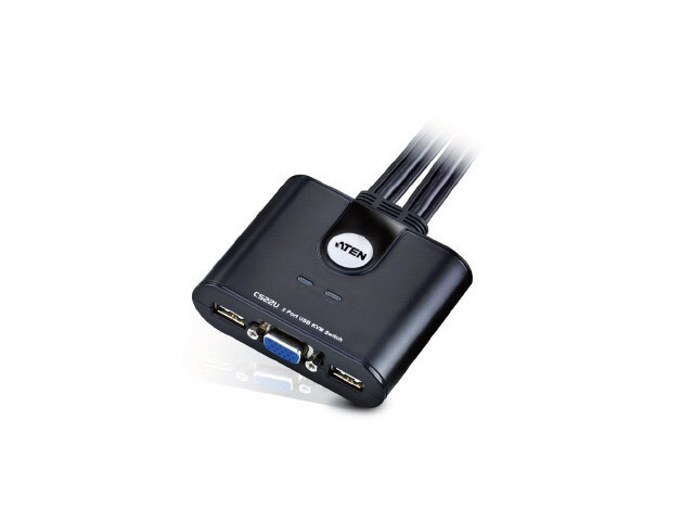 Aten 2-Port USB VGA Cable KVM Switch with Remote Port Selector - Image 2
