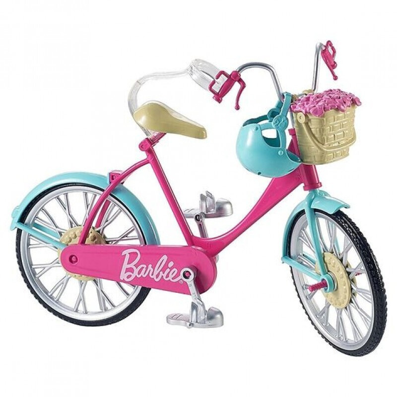 Barbie Bicycle with Helmet & Basket with Flowers για 3+ Ετών - Image 2