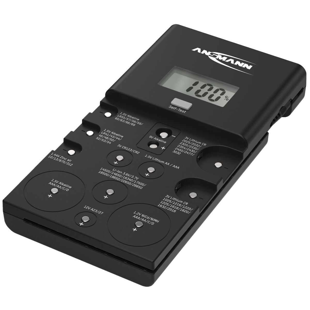 Ansmann 1900-0100 Ψηφιακό Battery Tester με Σταθερή Υποδοχή