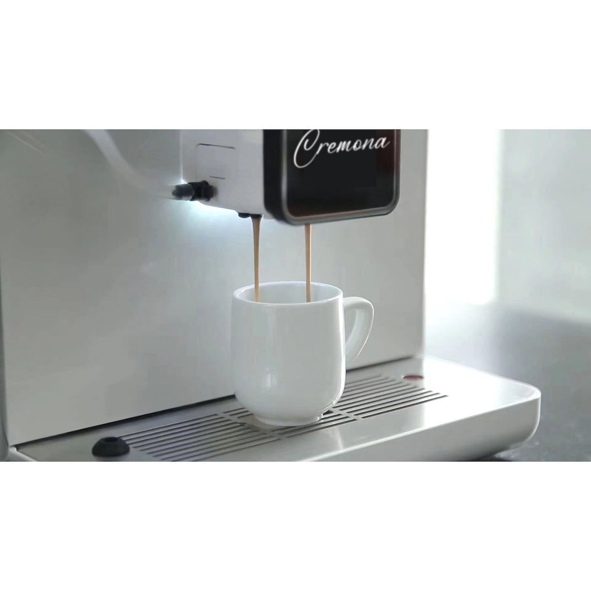 Acopino Cremona Αυτόματη Μηχανή Espresso 1500W Πίεσης 19bar με Μύλο Άλεσης Λευκή - Image 4