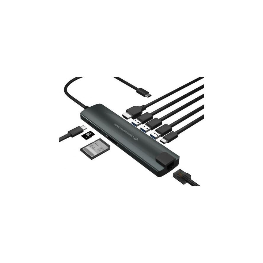 Conceptronic USB-C Docking Station με HDMI 4K PD Ethernet (DONN06G) - Image 3