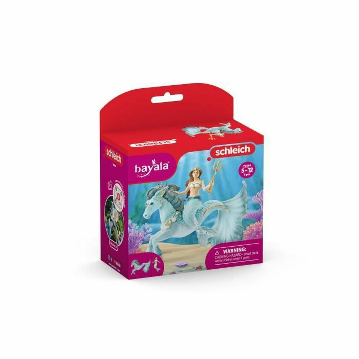 Schleich-S Mermaid Eyela On Underwater Horse - Image 3
