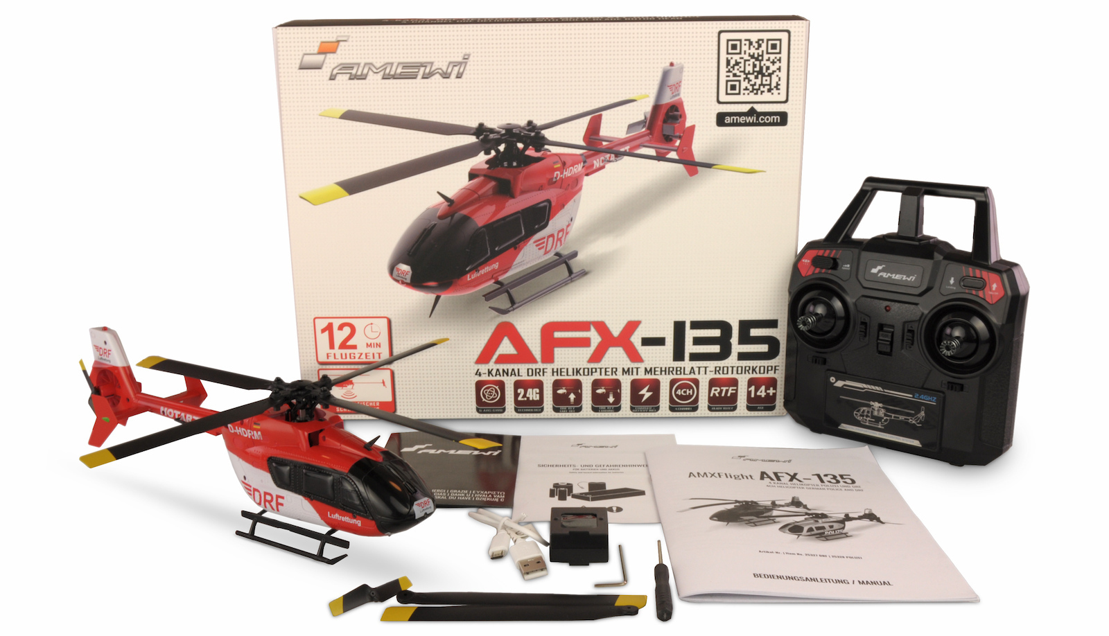 Amewi AFX-135 DRF Τηλεκατευθυνόμενο Ελικόπτερο - Image 2