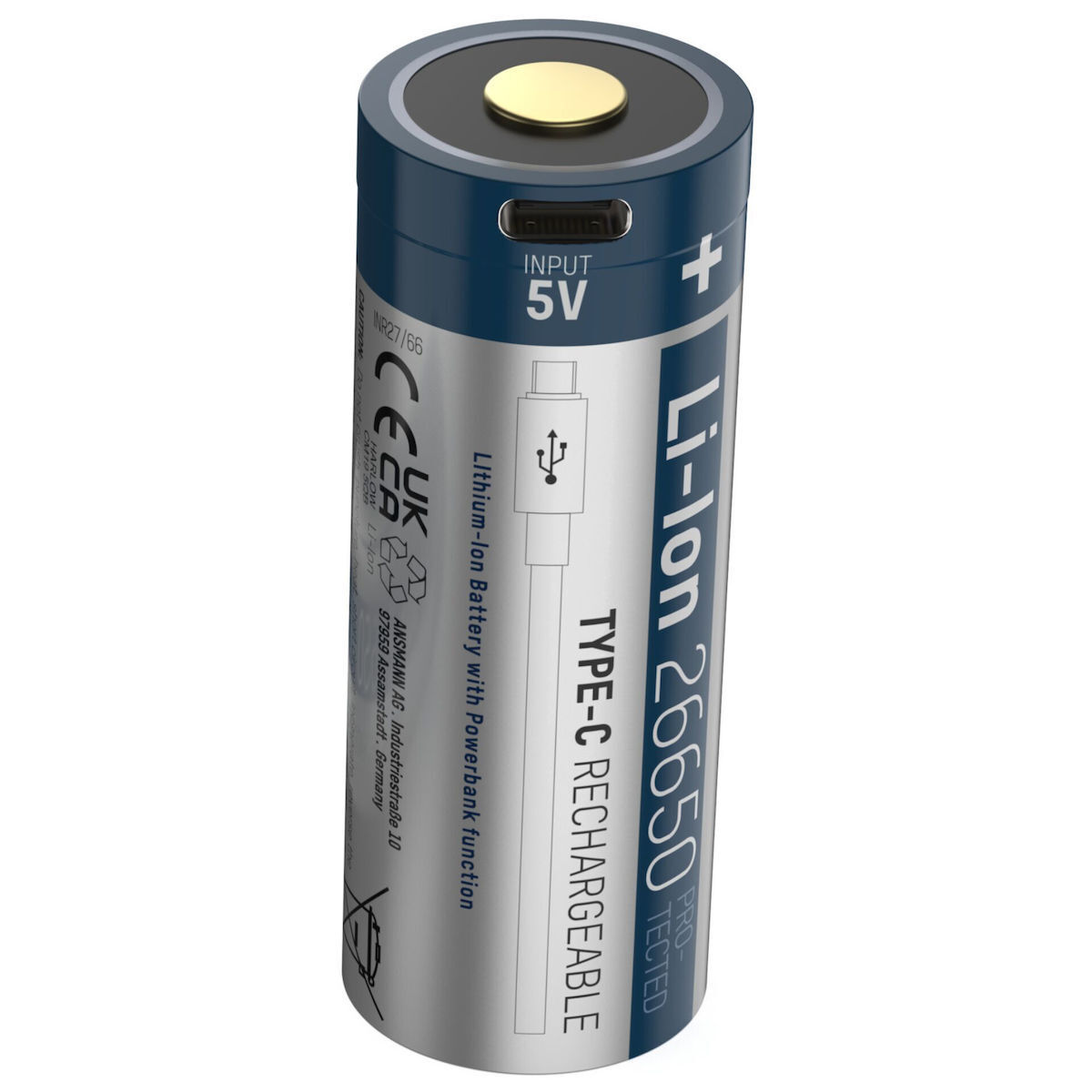 Ansmann 26650 5100mAh 3.6V 1τμχ - Image 2