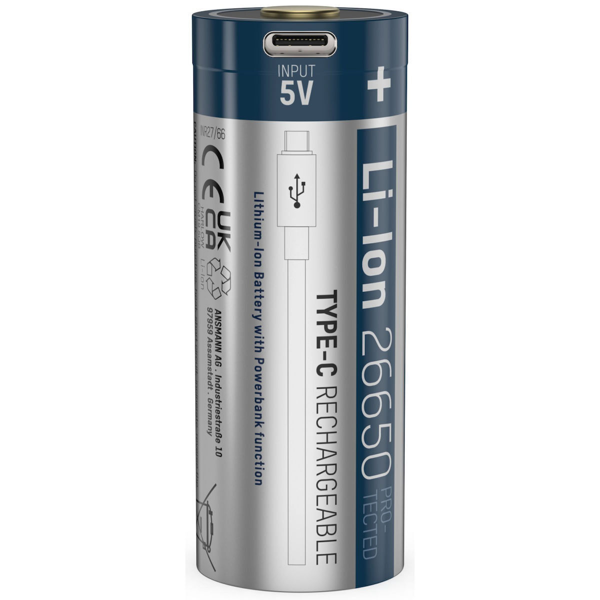 Ansmann 26650 5100mAh 3.6V 1τμχ - Image 4