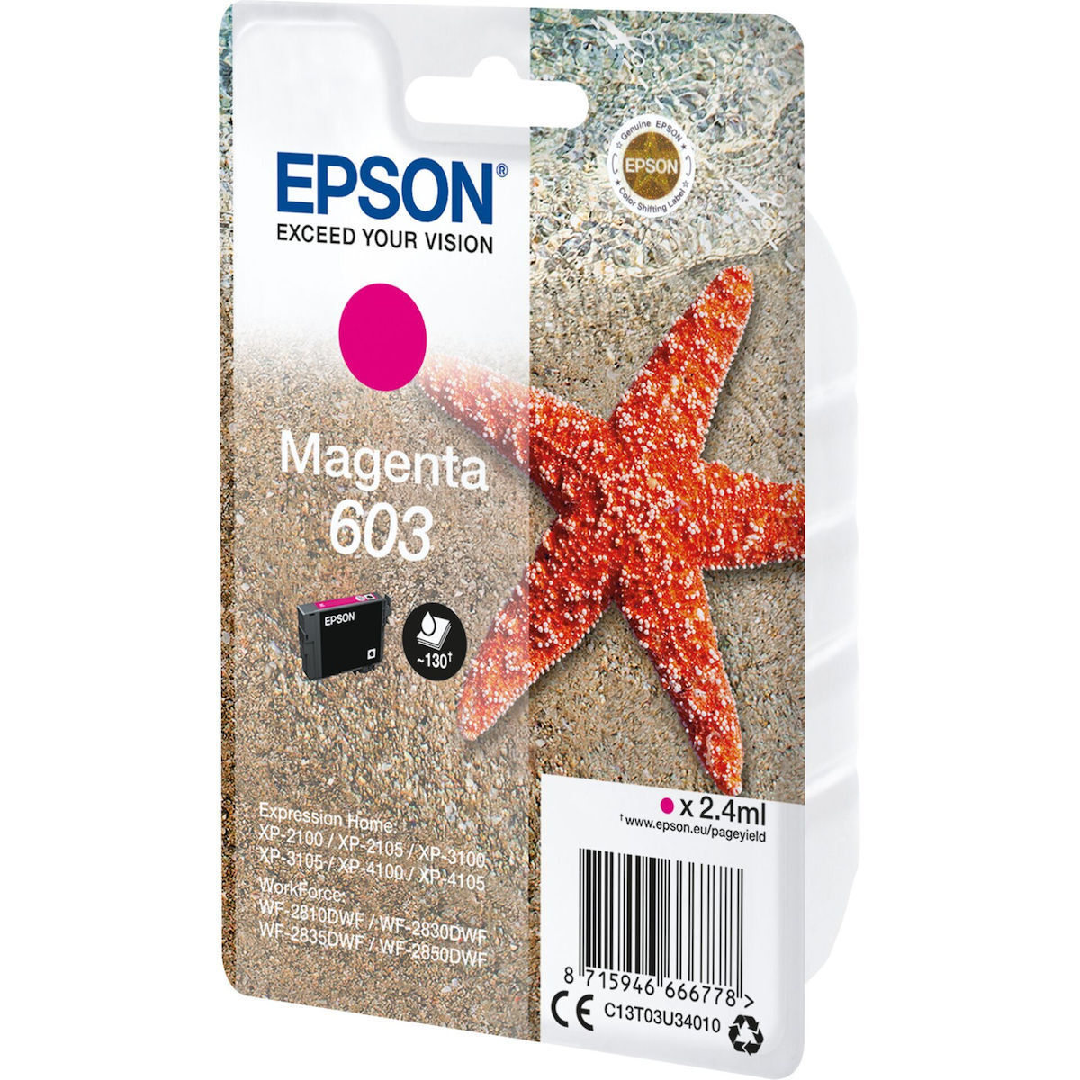 Epson 603 Γνήσιο Μελάνι Εκτυπωτή InkJet Ματζέντα (C13T03U34010) - Image 2