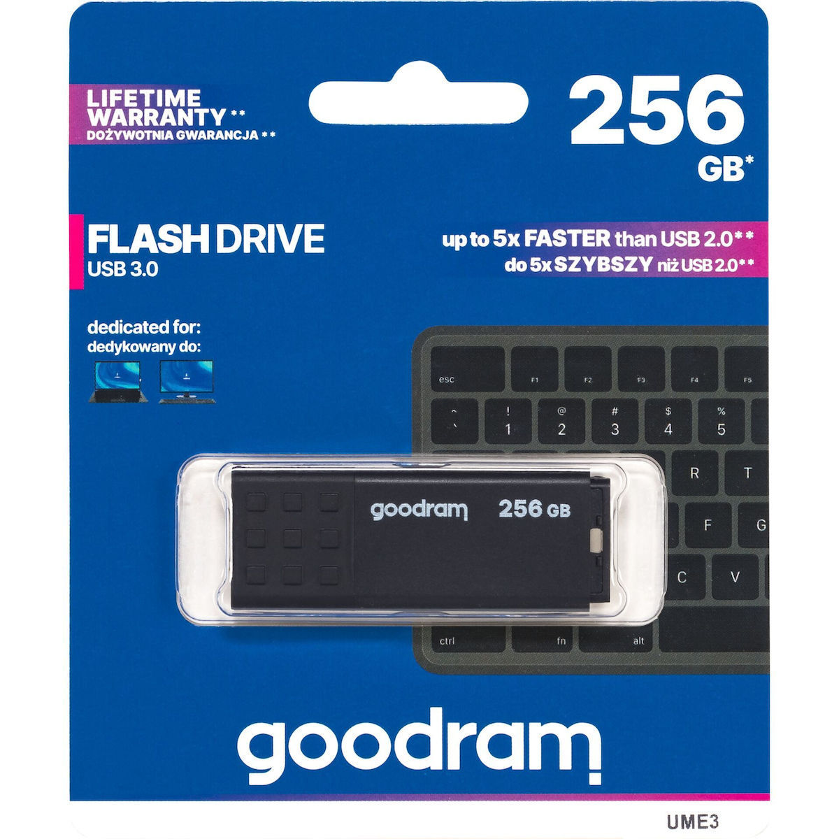 GoodRAM UME3 256GB USB 3.2 Μαύρο - Image 3
