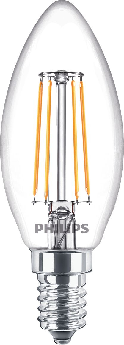 Philips Λάμπα LED 4.3W για Ντουί E14 και Σχήμα B35 Θερμό Λευκό 470lm 929001889793