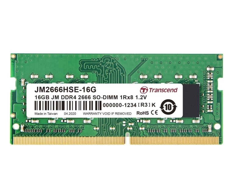 Transcend JetRam DDR4 με Module 1x16GB και Ταχύτητα 2666 για Laptop JM2666HSE-16G - Image 2