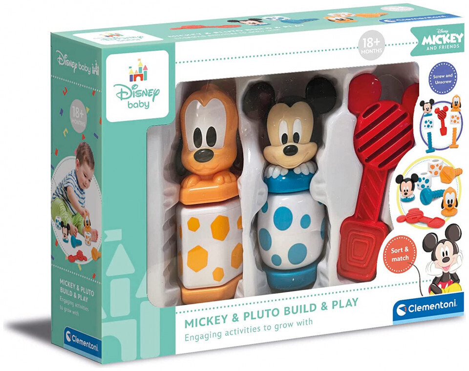 Baby Clementoni Mickey & Pluto Build & Play για 18+ Μηνών