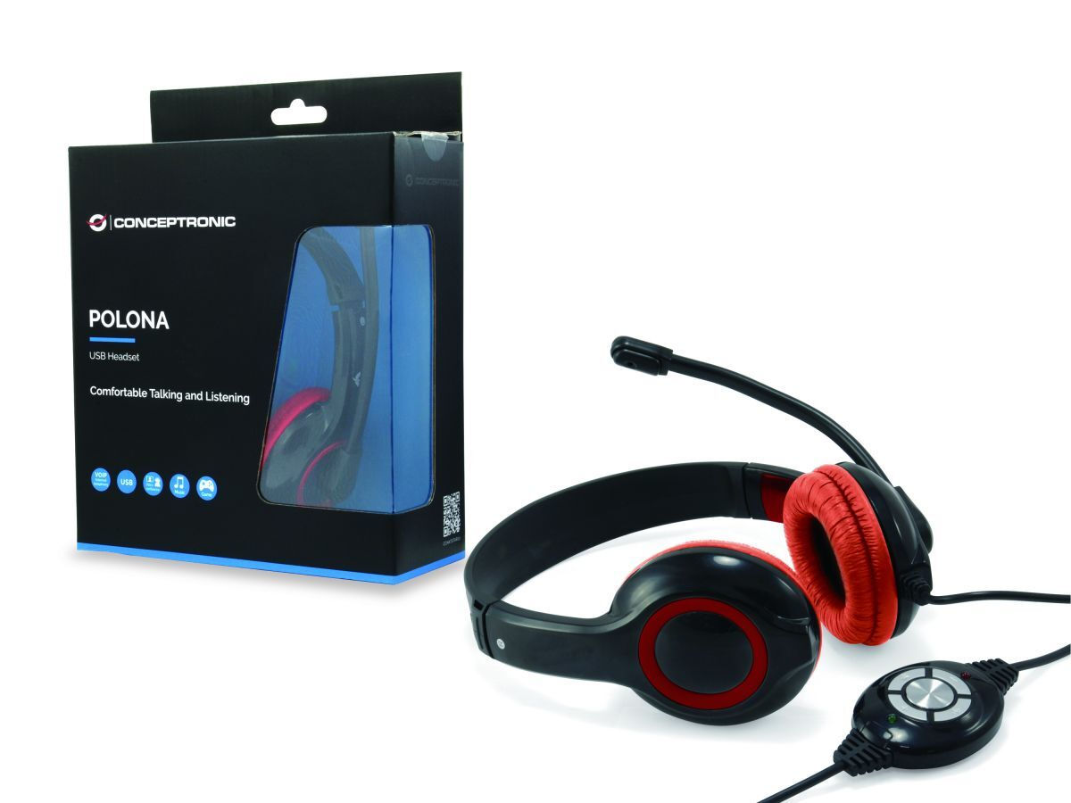 Conceptronic On Ear Κόκκινο - Image 4