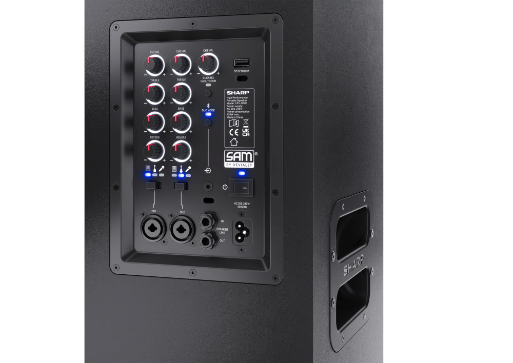 Sharp Ηχείο με λειτουργία Karaoke Sumobox σε Μαύρο Χρώμα - Image 3