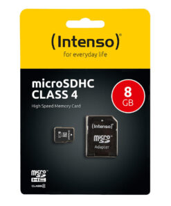 Alternative view of Intenso microSDHC 8GB Class 4 Default Speed με αντάπτορα