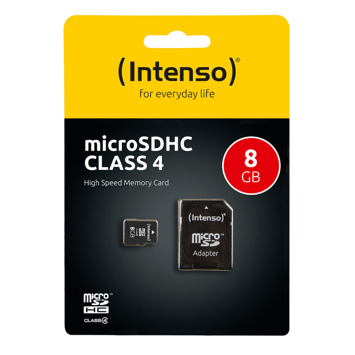 Intenso microSDHC 8GB Class 4 Default Speed με αντάπτορα - Image 2
