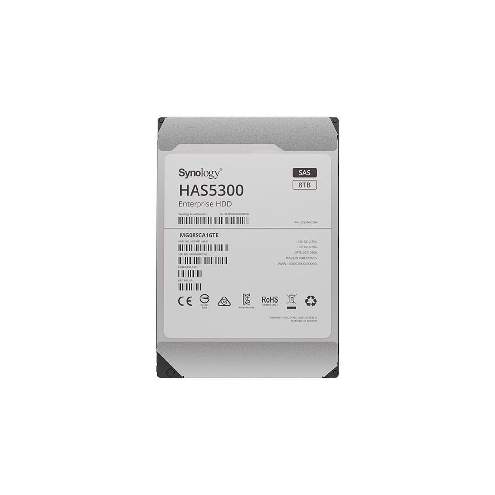 Synology HAS5300 8TB HDD Σκληρός Δίσκος 3.5" SAS 3.0 7200rpm με 256MB Cache για NAS HAS5300-8T - Image 2