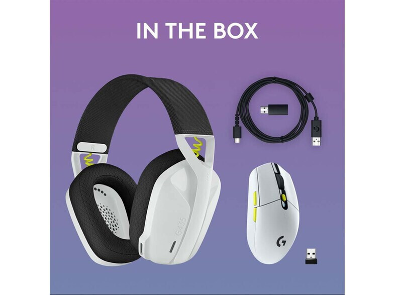 Logitech Wireless Combo G435 & G305 Over Ear White/Lime - Image 5