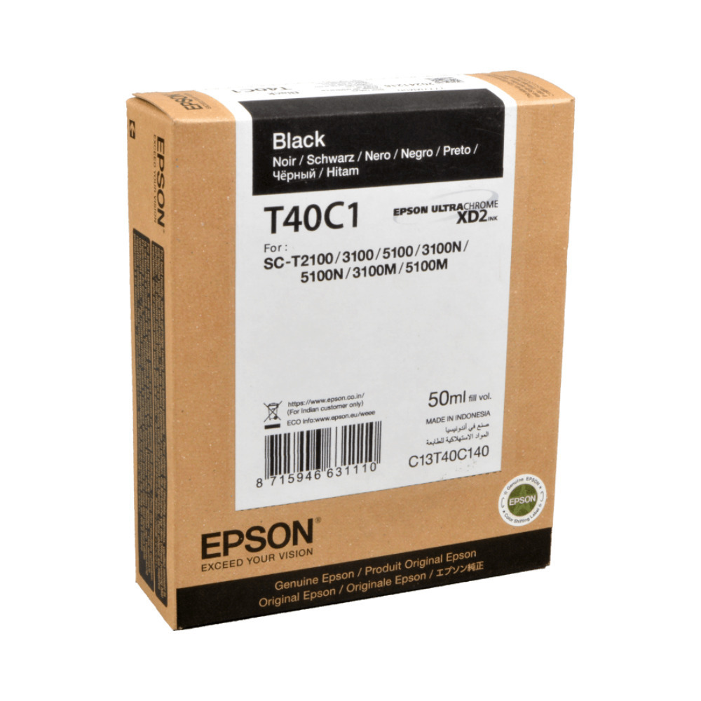 Epson Singlepack UltraChrome XD2 Γνήσιο Μελάνι Εκτυπωτή InkJet Μαύρο (C13T40C140) - Image 2