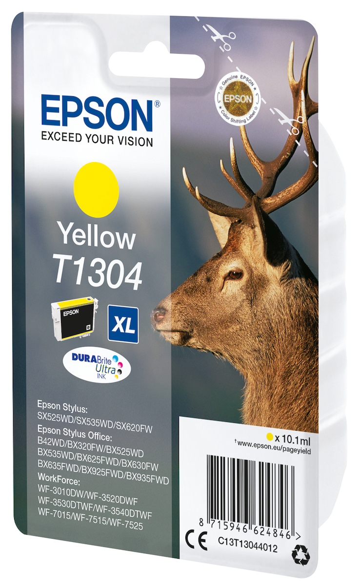 Epson T1304 Γνήσιο Μελάνι Εκτυπωτή InkJet Κίτρινο (C13T13044010 C13T13044012) - Image 2