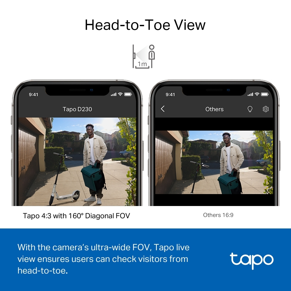 TP-LINK Κουδούνι Πόρτας Wi-Fi Συμβατό με Alexa και Google Home Λευκό - Image 3