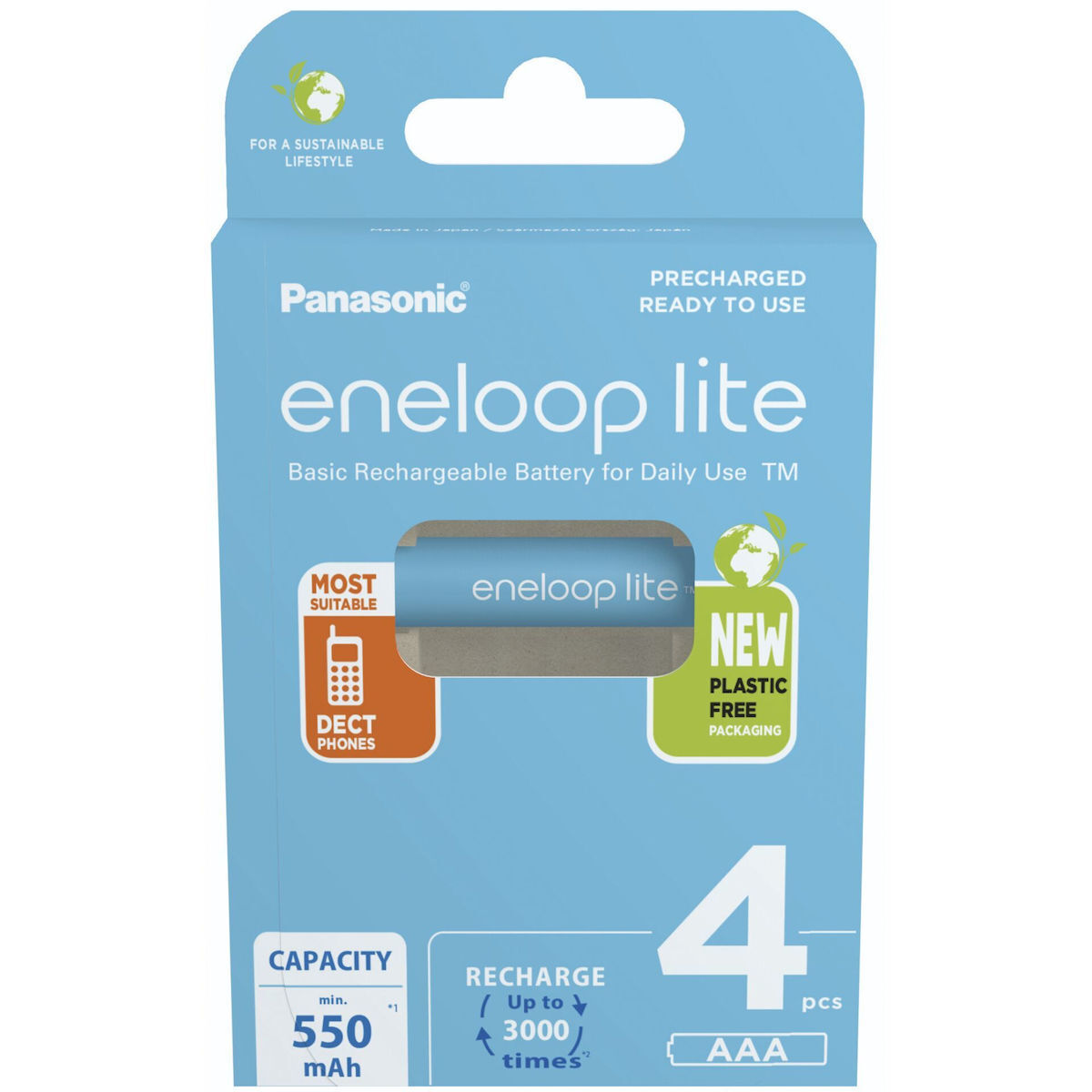 Panasonic Eneloop Lite AAA 550mAh 1.2V 4τμχ - Image 3