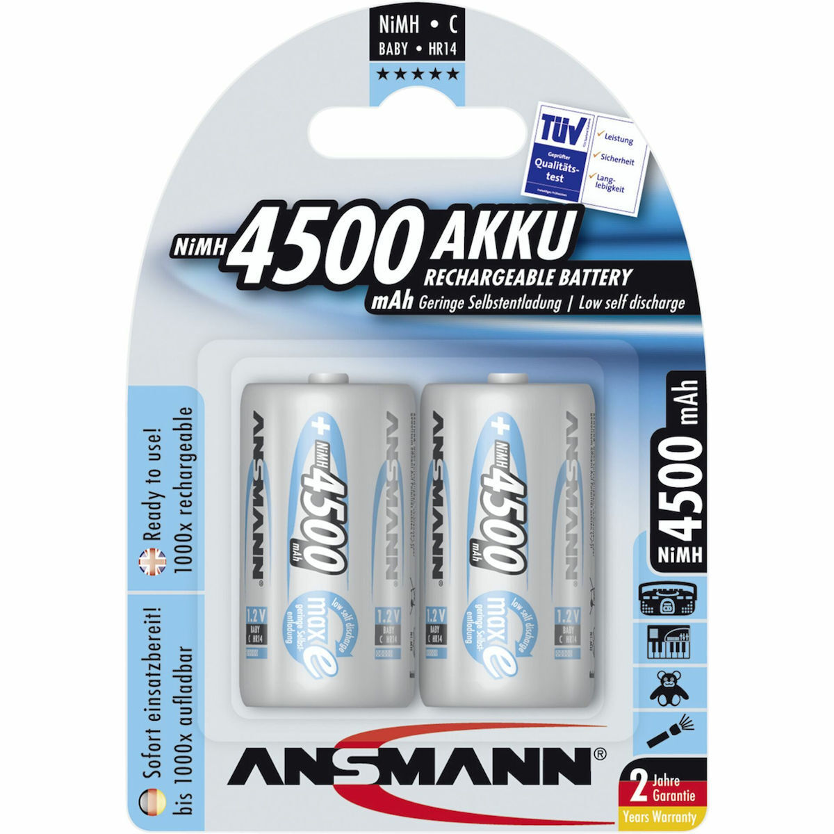 Ansmann C 4500mAh 1.2V 2τμχ