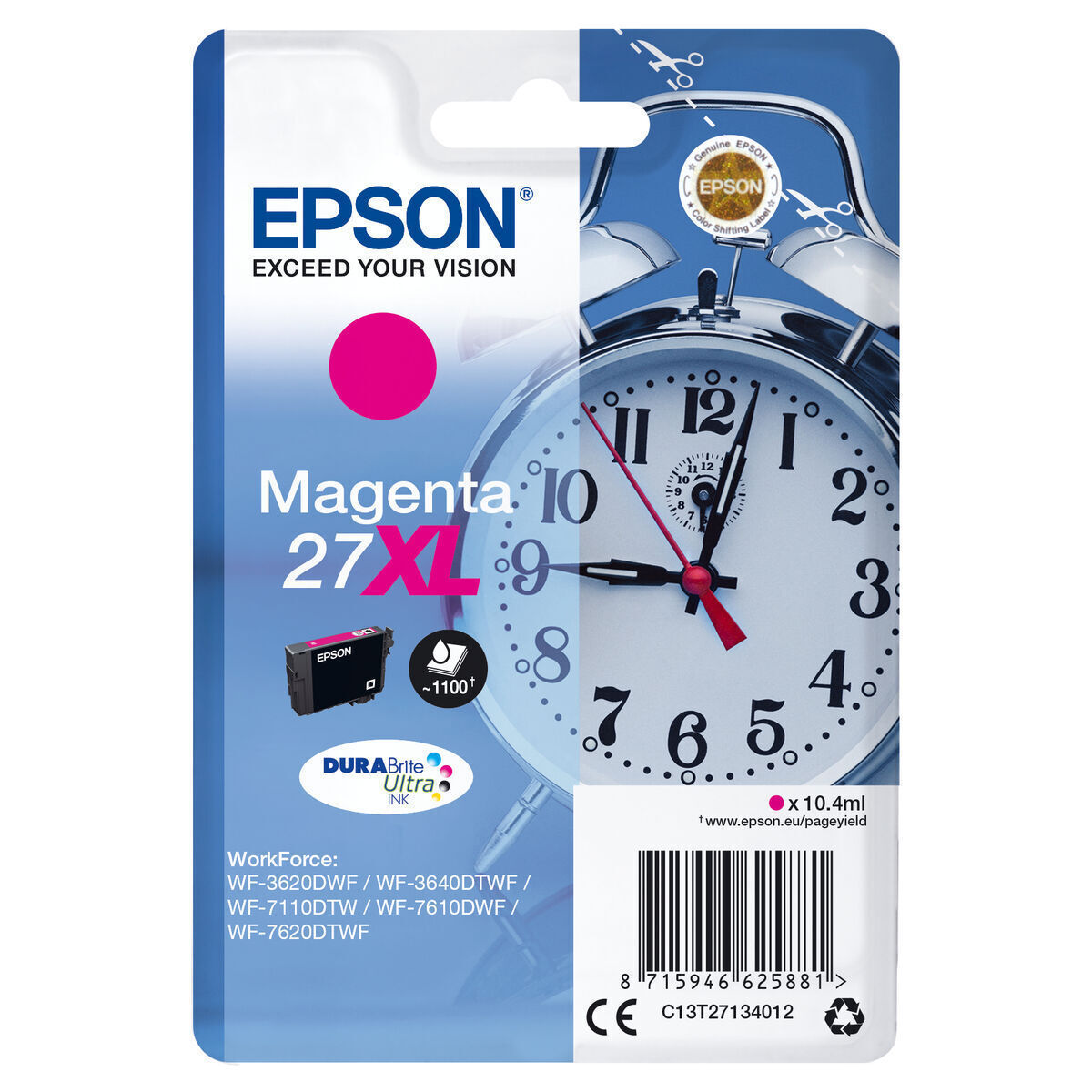 Epson 27XL Γνήσιο Μελάνι Εκτυπωτή InkJet Ματζέντα (C13T27134022)
