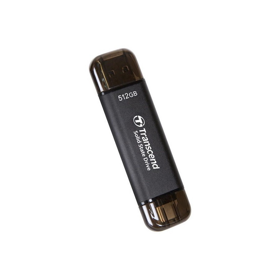 Transcend ESD310C 512GB USB 3.2 SSD Stick με σύνδεση USB-C & USB-A Μαύρο - Image 2