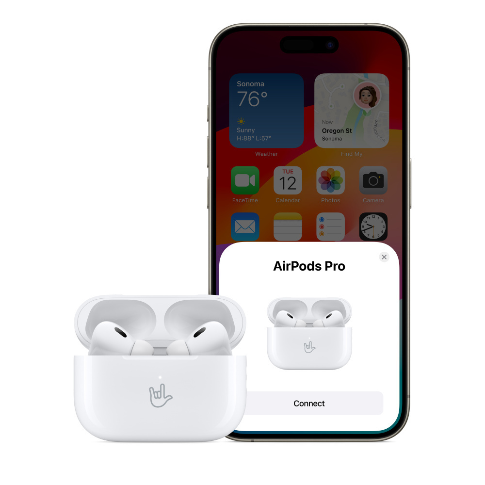 Apple AirPods Pro 2 με MagSafe Charging Case (USB‑C) In-ear Bluetooth Handsfree Ακουστικά με Αντοχή στον Ιδρώτα και Θήκη Φόρτισης Λευκά - Image 7