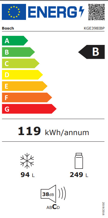 Bosch Ψυγειοκαταψύκτης 343lt Inox KGE398IBP - Image 7
