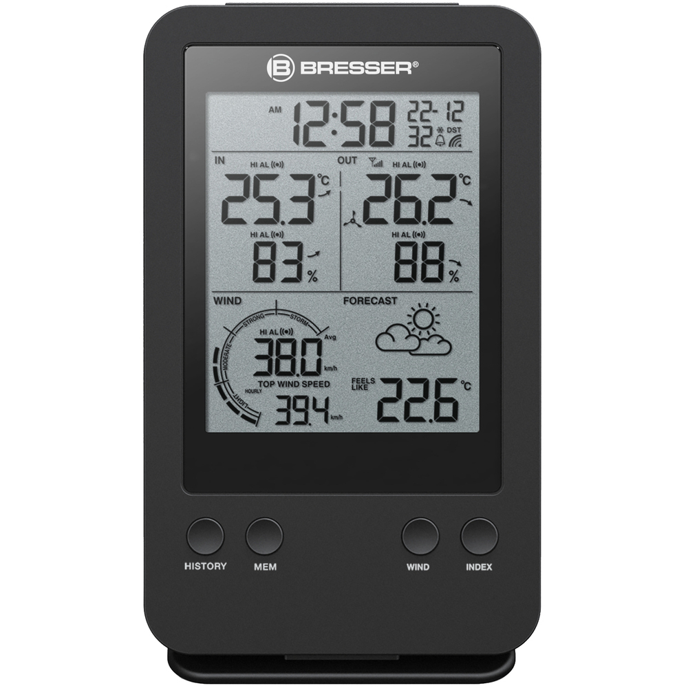 Bresser 3-in-1 Professional 7002531 Ασύρματος Μετεωρολογικός Σταθμός Ψηφιακός Επιτραπέζιος Μαύρος - Image 3