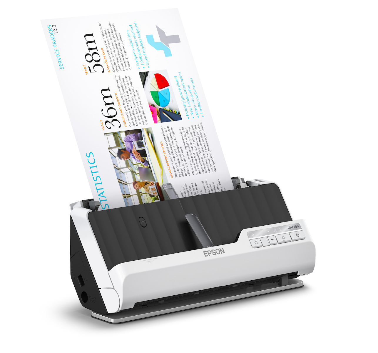 Epson DS-C490 Sheetfed (Τροφοδότη χαρτιού) Scanner A4 - Image 5