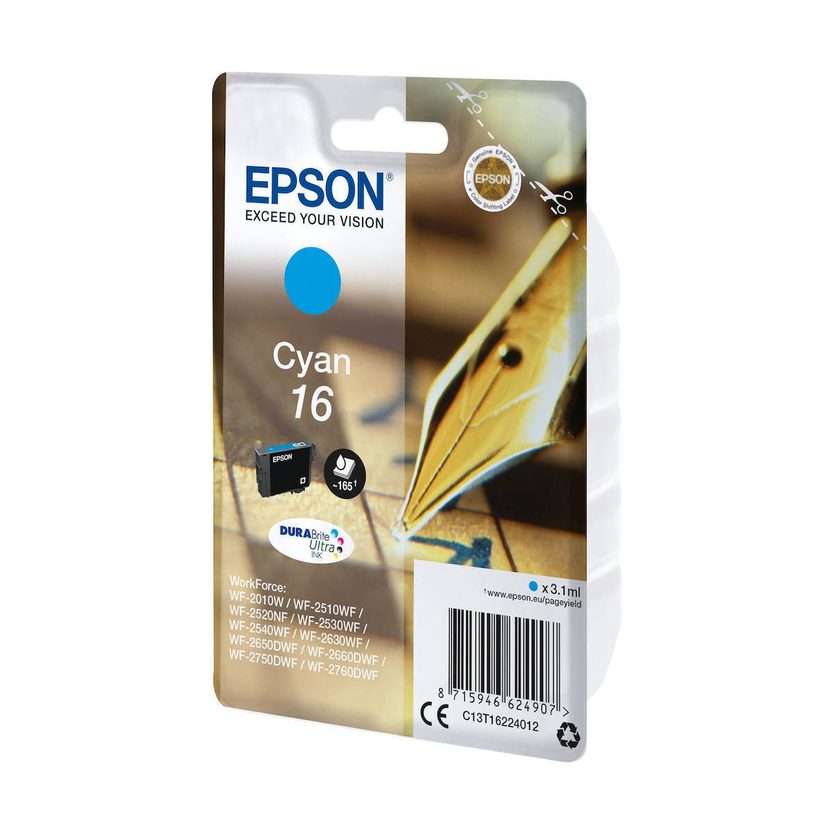Epson 16 Γνήσιο Μελάνι Εκτυπωτή InkJet Κυανό (C13T16224010 C13T16224012) - Image 4