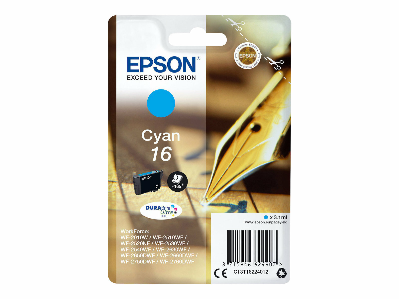 Epson 16 Γνήσιο Μελάνι Εκτυπωτή InkJet Κυανό (C13T16224010 C13T16224012) - Image 3