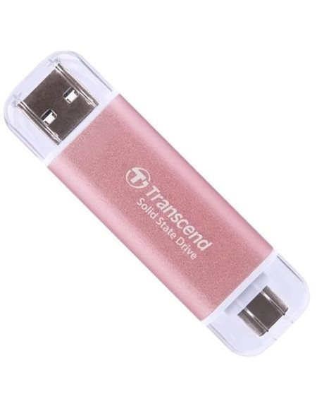 Transcend Esd310p 2.0TB USB 3.2 SSD Stick με σύνδεση USB-A & USB-C Ροζ