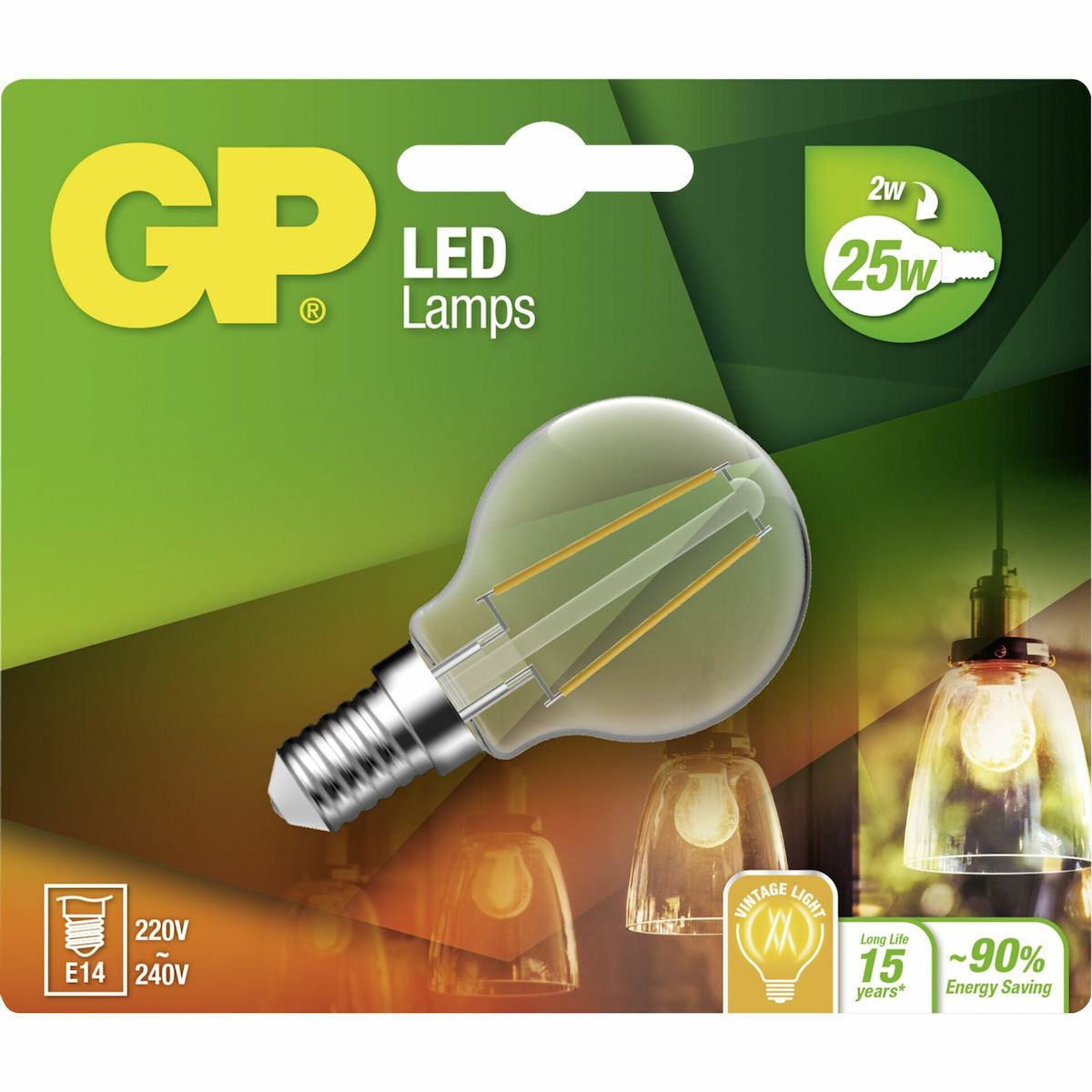 GP Batteries 078104 Λάμπα LED 2W για Ντουί E14 Θερμό Λευκό - Image 2