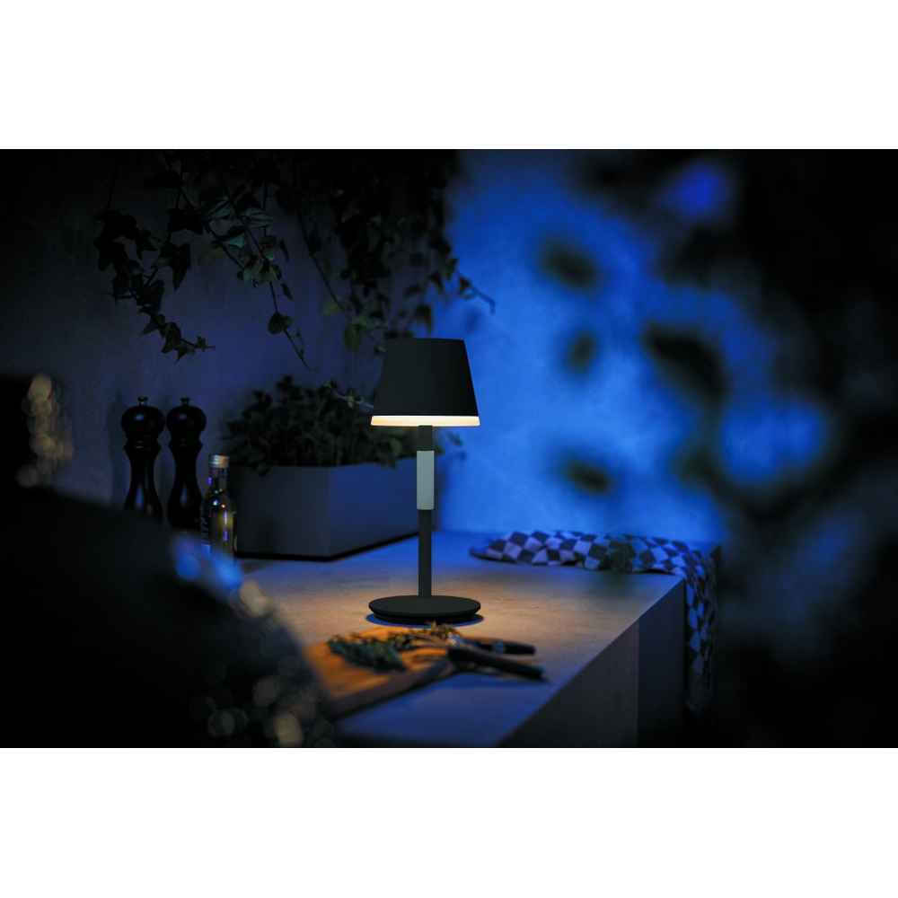 Philips Go Μεταλλικό Πορτατίφ LED με Μαύρο Καπέλο και Βάση - Image 4