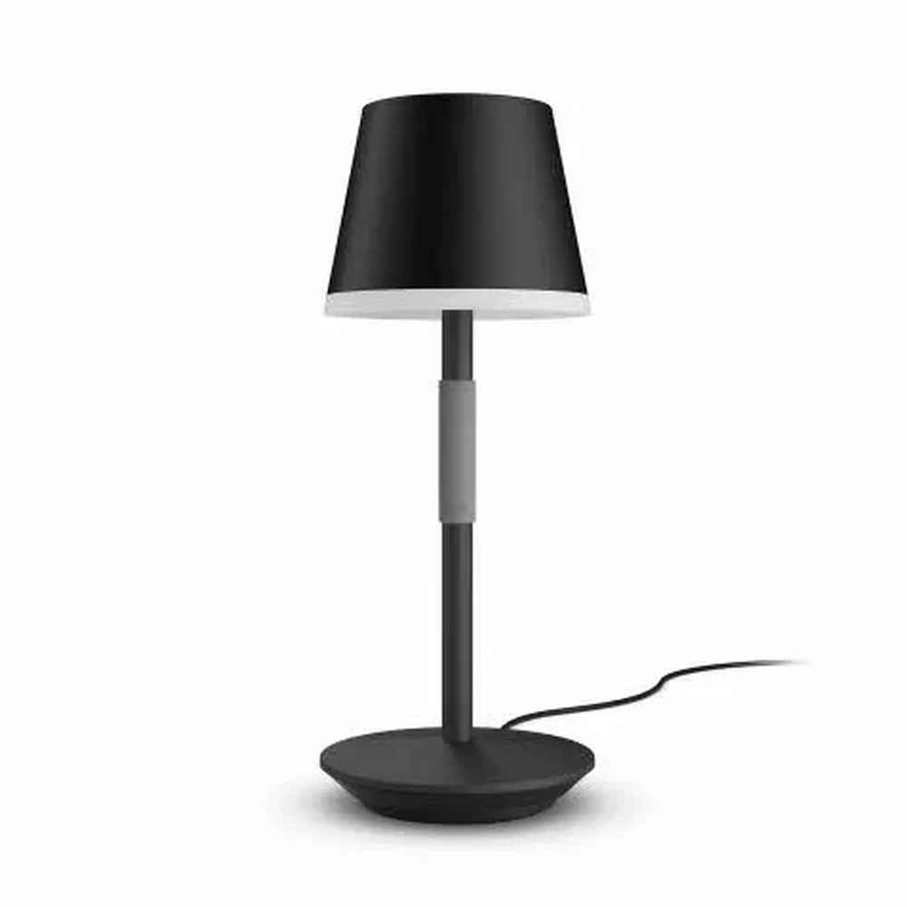 Philips Go Μεταλλικό Πορτατίφ LED με Μαύρο Καπέλο και Βάση - Image 2