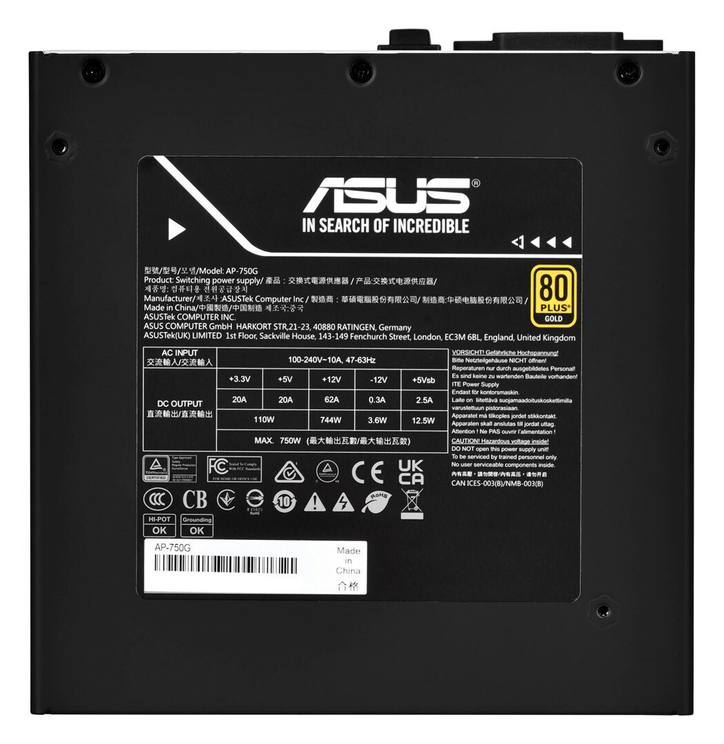 Asus Prime 750W Full Modular 80 Plus Gold - Image 7
