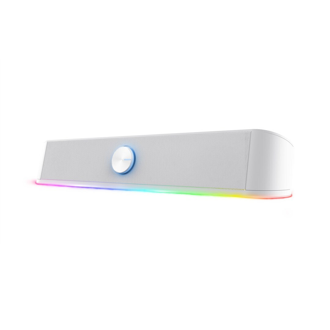 Trust GXT 619 Thorne RGB Illuminated Soundbar Ηχεία Υπολογιστή 2.0 με Ισχύ 12W σε Λευκό Χρώμα